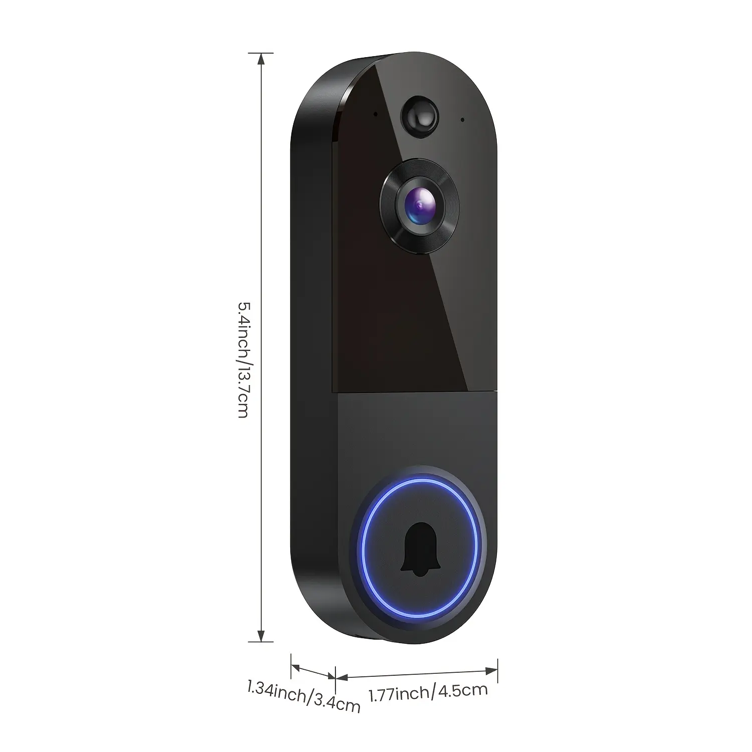 2K Wireless Camera, Multi-combination Smart Doorbell, 166° Wide-angle Video Surveillance, Two-way Voice Intercom, Cloud Storage, Support For Rechargeable Batteries, Equipped With AI Human Body Detection And 2.4G WiFi Connection, Clear Night Vision