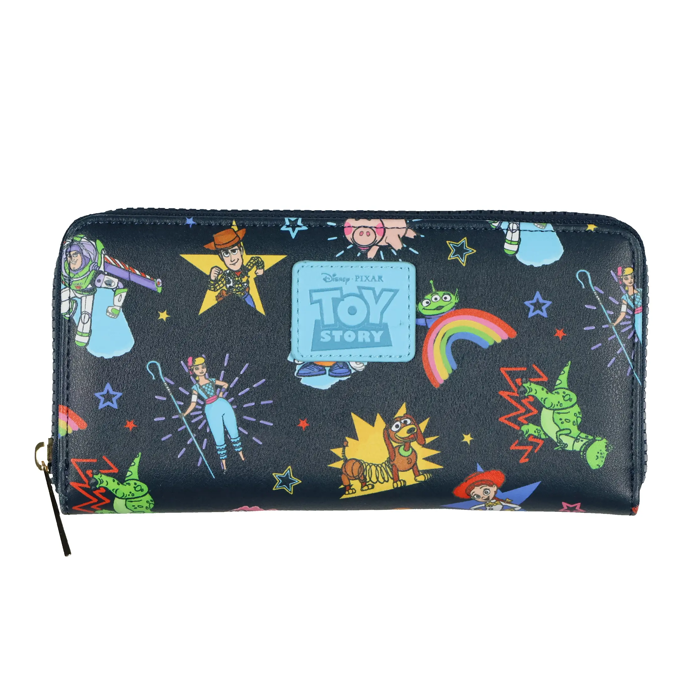 Women's Disney Toy Story Faux Leather Wallet - Allover Character Design, Full Zip Around, 1 Size, Cute, Zipper Pouch, Daily Use Bag, Wallet with Zipper, Zipper Pouch Wallet