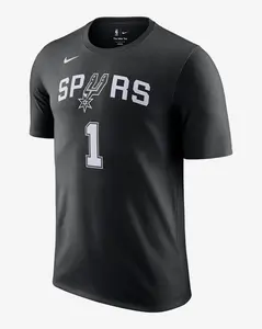 [DR6397-018] MENS NIKE NBA SPURS VICTOR WEMBANYAMA ESSENTIAL NAME & NUMBER T-SHIRT