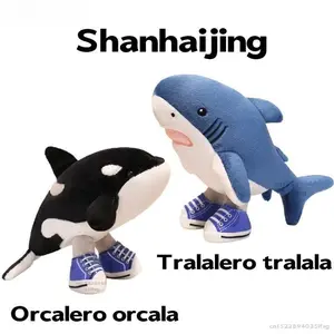 Tralalelo Tralala Plush Italian Al Tralalero Tralala Plush Doll Orcalero Orcala Plush Toy With Shoes 2 Styles Shanhaijing Doll