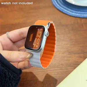Magnetic Strap For Apple Watch bands Ultra3 2 49mm 44mm 45mm 46mm 42mm 41mm 40mm Silicone Bracelet iWatch Series 11 10 9 8 Se 7 Smart Watch Strap