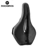 ROCKBROS Shockproof Double Rail Hollow 3-Style Bicycle Saddle - High-Quality Memory Foam Cushion, Bow Shock Absorption, Clamp Tube Compatible, Cool Ride, Easy Installation, Bicycle Accessories for Adult MTB, Road, Racing/Mountain Fit City Bikes