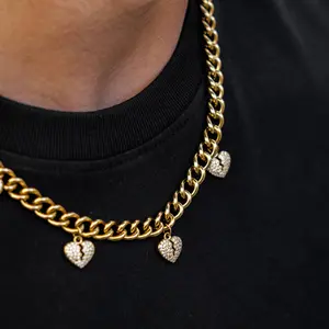 Broken Hearts Necklace - Gold RG1008G