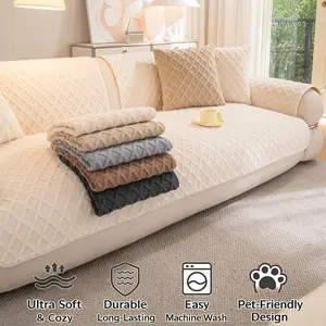 Ultra Soft Sofa Cover for Dogs & Cats 1PC, Machine Washable Pet-Friendly Scratch Resistant Couch Protector, Durable Furniture Seat Cover, Multiple Colors Available for 1/2/3/4 Seater Sofa