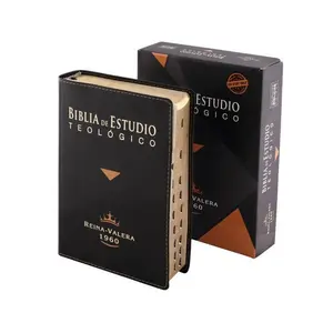 Biblia de Estudio Teológico: RV1960, imitación piel, negro con índice