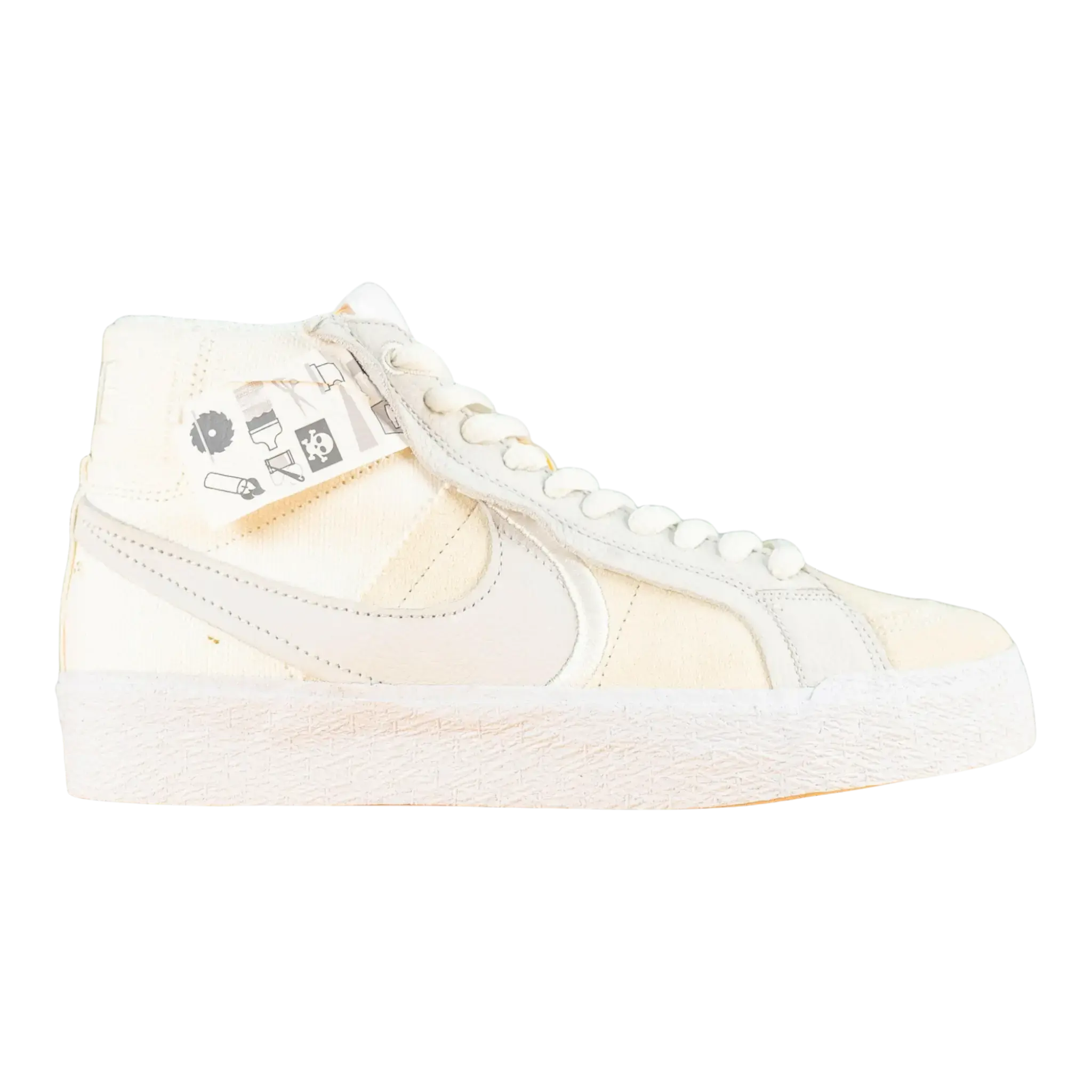 Nike SB Zoom Blazer Mid Premium Plus Skateboard Shoe in Summit White Suede | Men's