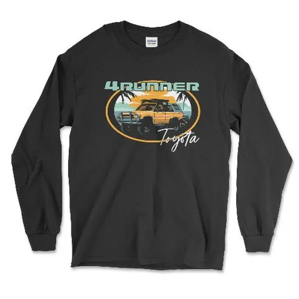 Toyota 4Runner Beach Lifestyle Retro Long Sleeve Tee Apparel Shirt Classic Tshirt, Casual, Longsleeves, Menswear