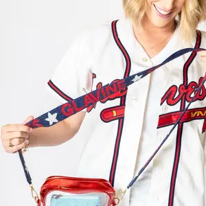 Braves Legends Beaded Purse Strap & Clear Stadium Approved Bag Featuring Hall of Famers
