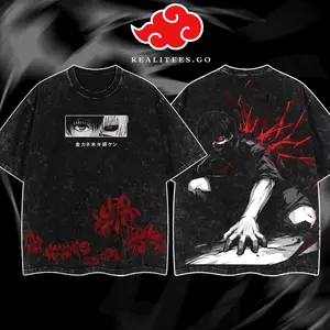 [realitees.go] Ken Kaneki black game Fashion Vintage Pain -Tokyo Ghoul#7 Hoodie T-Shirt Sweatshirt, Retro Vintage Unisex Graphic 90s Cotton, Gift For Fan Tokyo Ghoul, Anime Manga Y2K Streetwear Seamless