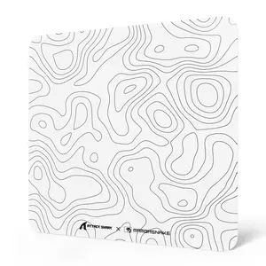 Attack Shark CM05 Glass Non-Slip Mouse Pad,Nano-Micro-Etched Texture,Smooth Glass Surface,High Accuracy,Fast-Moving,Anti-Scratch, PU Leather Super Non-Slip Base,Large Size(450×400mm)
