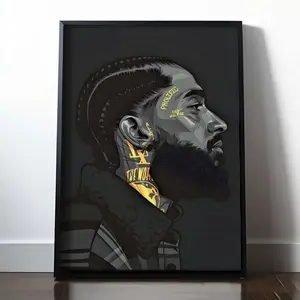 Nipsey Hussle Singer Poster No Frame , Artworks, Hip Hop Artworks, Rap King Painting, Nipsey Hussle Wall Art, Famous