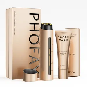 PHOFAY All-in-One Facial Beauty Set with 4-in-1 Device for Lifting Firming & Deep Absorption Featuring Red Light Therapy & Adjustable Intensity Settings for Personalized Skincare