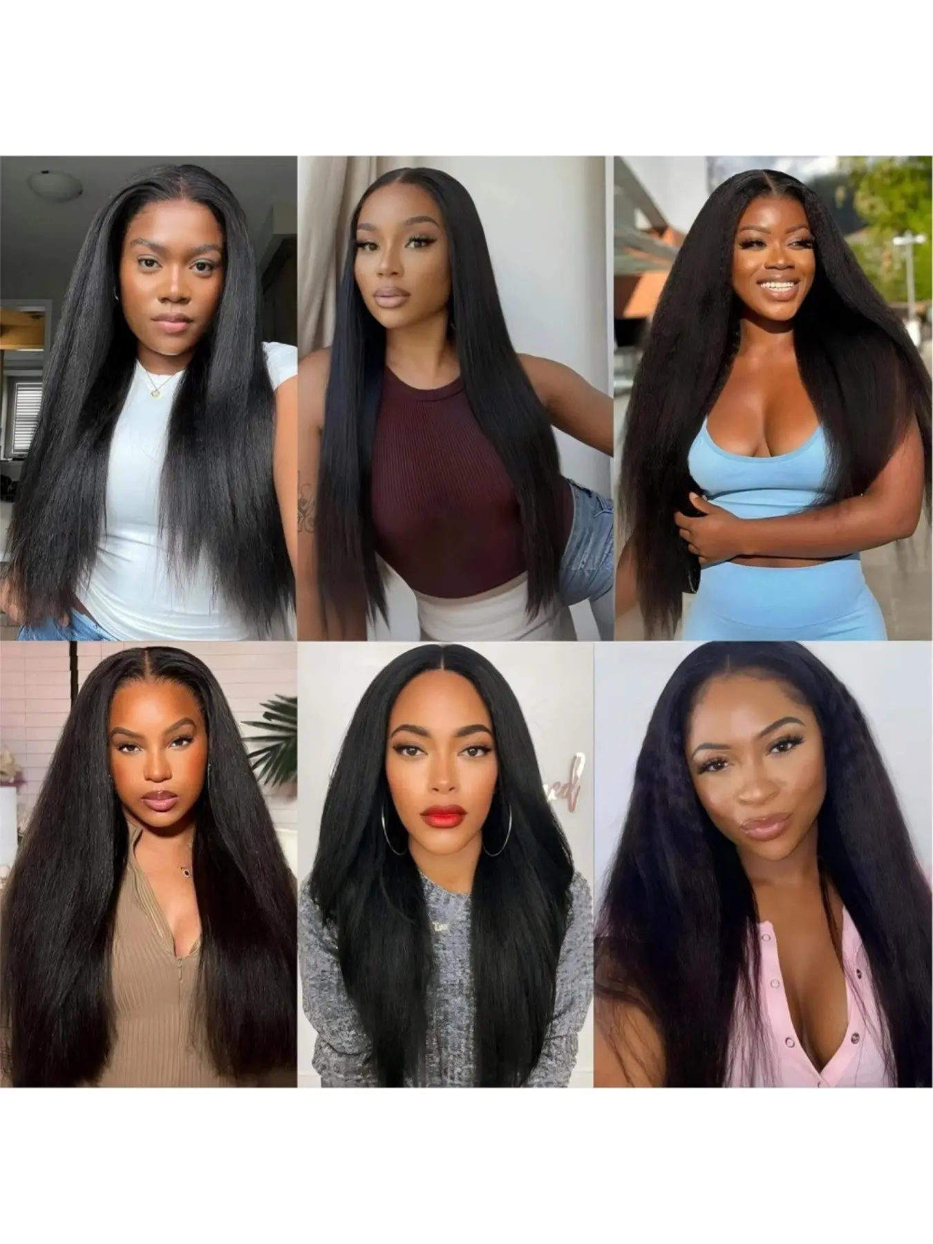 Kinky Straight Clip in Hair Extensions Real Human Hair 14-28 