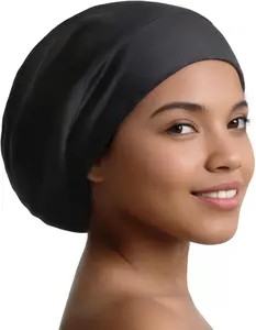 Silk Bonnet for Sleeping Women & Men, Breathable Cotton Outside &  Mulberry Silk Lining for Hair Protection