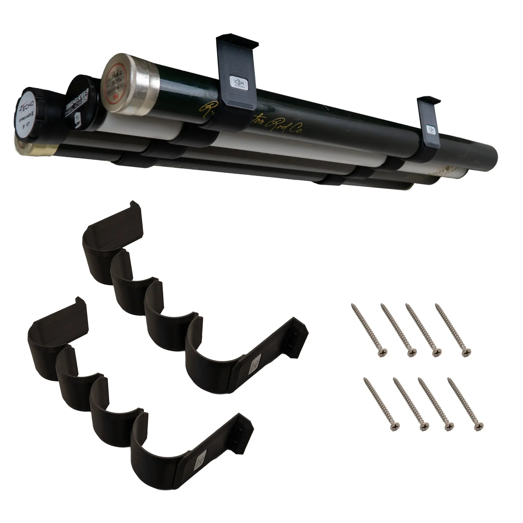 Fly Rod Tube Holder | Quad Shelf