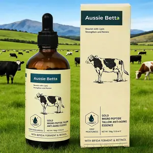 Aussie Betta Golden Micro-Peptide Tallow Serum with Niacinamide & Bifida Skin Repair Formula for Fine Lines & Dark Spots No Irritation Visible Results