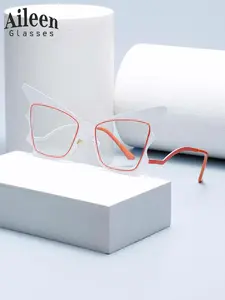 Unisex Simple Style Butterfly Frame Eyeglasses, Trendy Casual Eyeglasses for Everyday Use, Fashion Accessories for Outdoor Activities