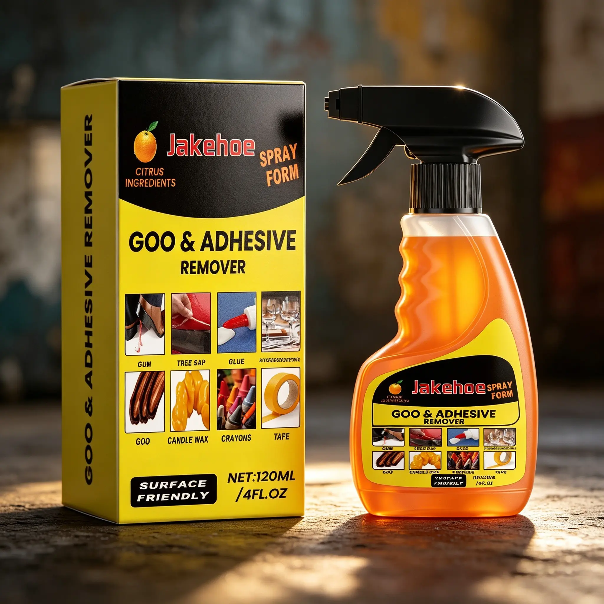 Surface-friendly Multi-Purpose Adhesive Remover (120ml), Multifunctional Cleaner, Home Cleaner, Cleaning Liquid, Removes Glue, Stickers, Double-Sided ape, Clean And Residue-Free, Candle Wax Remover, Crayons Remover, Adhesive Cleaner, Goo Remover