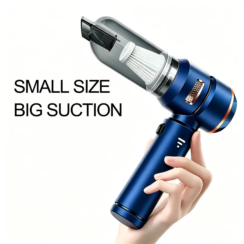 Compact Portable Handheld Car Vacuum - 1-in-1 Blow & Suction Dust Remover for Office Workers, Housewives