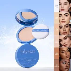 Set makeup and oil control concealer setting powder moisturizing and oil control, natural ingredients, lasting coverage of facial defects, waterproof and lightweight to create a natural look all day