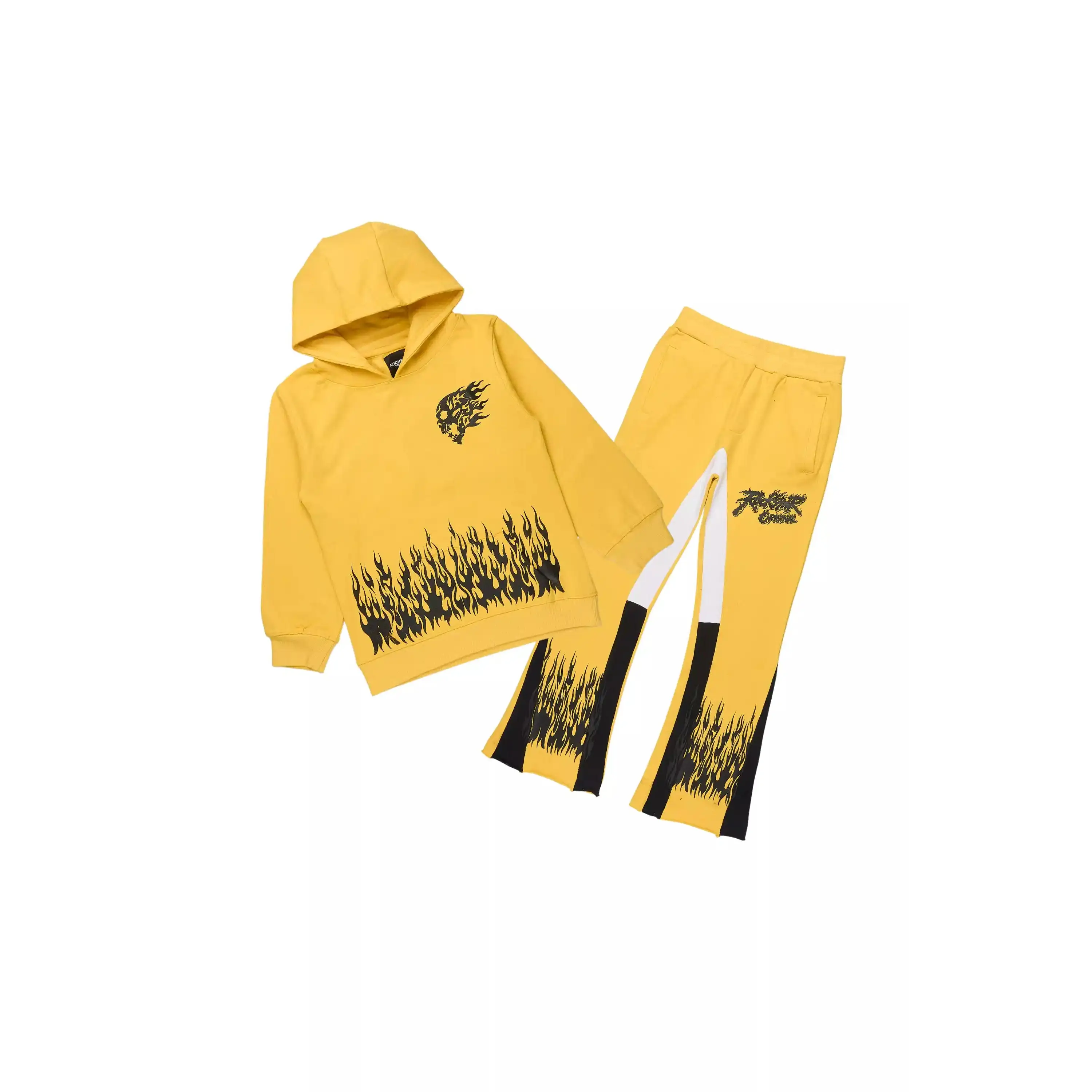 Boys Bubble Yellow/Black Stacked Flare Track Set