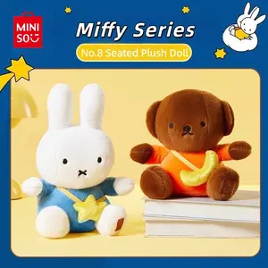 MINISO Miffy Sitting Plush Doll No.8 (8inch*11.4inch) ,Soft Stuffed Animal Toy for Kids Teens & Adults Collectible Gift for Birthday,Valentine's Day,CollectibleToy,CuteGift,SoftPlush,TrendingToy