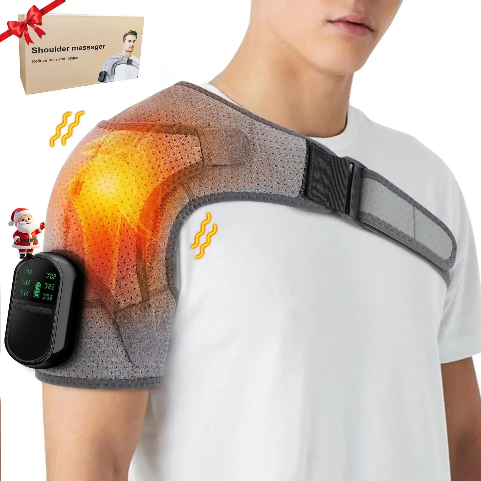 1 Piece Electric Shoulder, Heating Vibration Massager, Neck Shoulder Relaxer, Shoulder Massager for Back & Neck, Fascia Release for Neck and Shoulder, Body Care Products, Shoulder Protection, Multi-Functional Heating Massager, Smart Temperature