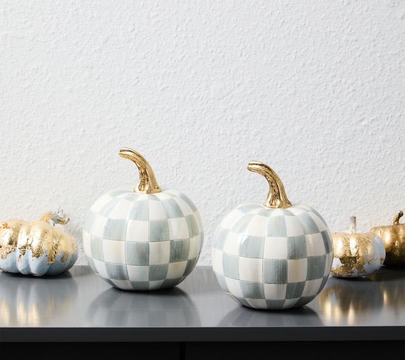 MacKenzie- Childs Set of 2 Mini Pumpkins