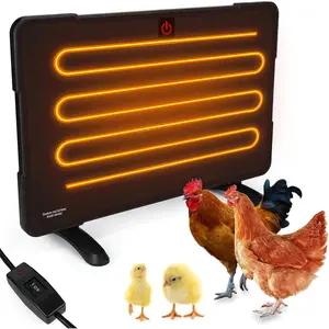 18.9'' Chicken Coop Heaters, 100/200W Adjustable Wattage Chicken Heater Energy Efficient Design Safer Than Brooder Lamps, 2Ways To Use, Heating Wire ETL-Compliant For Chicken Coop Pets Animals