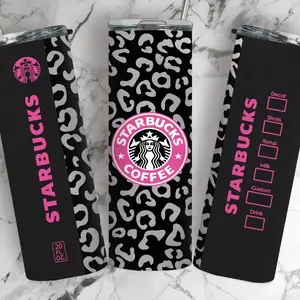 Starbucks Coffee Pink and Black 20oz Tumbler 20ounce