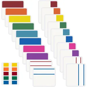 500 count Sticky Index Tabs, Writable & Repositionable Page Markers, 2 Inch File Tabs for Notebooks, Books, Binders, Folders, Tab Dividers Stick , 10 Colors, 21 Sets (, 500 count)