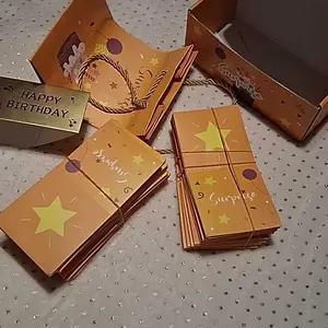 Birthday 20 Bounces Surprise Gift Box with Flying Butterfly Toys Explosion Unique Folding Bouncing Red Envelope Cash Box for Birthday Gift Graduation Anniversary Christmas and Proposal