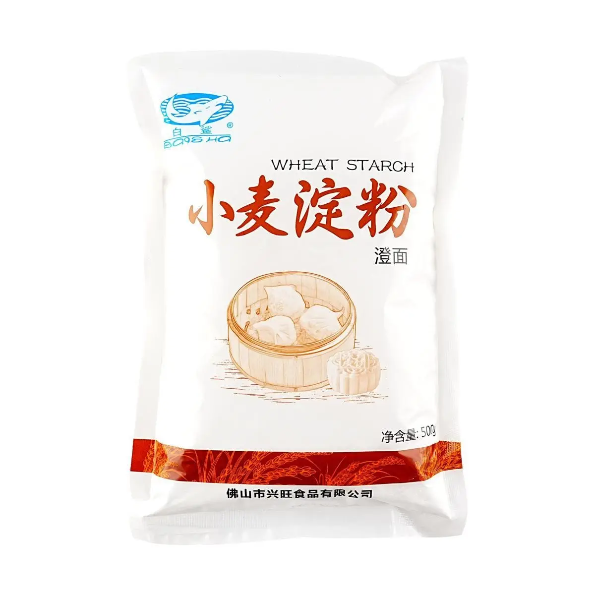 BAISHA Wheat Starch 500g - Premium Food Grade Tapioca Flour for Crystal Dumplings, Siu Mai, Mooncakes & Desserts