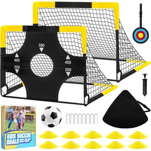 Soccer Goal and Soccer Ball Targets Set - Backyard & Indoor Soccer Goal for , 4X3 ft Portable Pop Up Soccer Net with Soccer Targets, Cones, Soccer  Equipment for Ages 3-16 Year