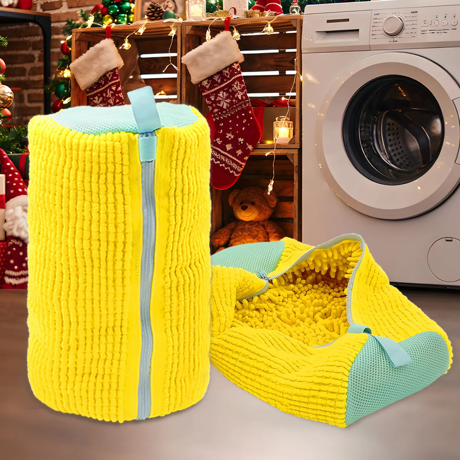 Laundry Shoe Washing Bag for Washing Machine - Protect Your Footwear during the Wash Accessories shoe washing, 2-pcs Set with Gift Box Mesh Accessory Door Hanging Mesh Shoe