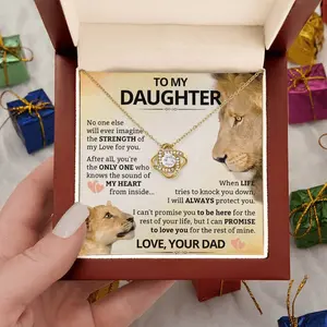To My Daughter Gift For Daughter From Dad - Mother'S Day Necklace For Girl From Dad To Daughter - Love Knot Necklace. Mother'S Day, Dad Daughter, Daughter From Dad, Gift From Dad, Dad To Dau NVHxoasp