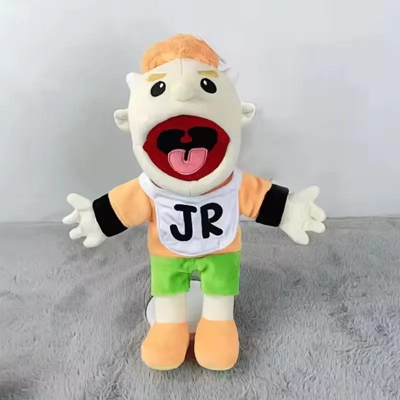 Boy Jeffy Hand Puppet Cody Junior Joseph Plush Doll Stuffed Toy with Movable Mouth for Play House Kid Child Birthday Gift