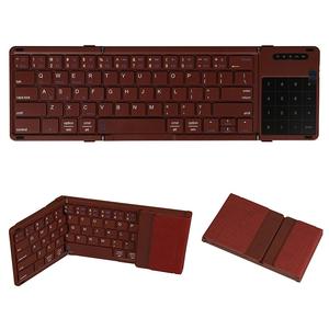 wireless mini foldable bluetooth-compatible keyboard, portable ultra-thin keyboard with touchpad, business office keyboard for tablet & laptop