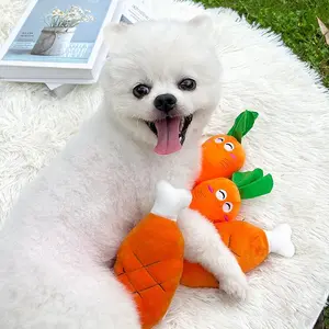 Durable Chicken Drumstick Shaped Plush Toy for Dogs, Puppy, Sound-Activated Fun Pet Toy, Entertaining Cat Toy for Self-Amusement