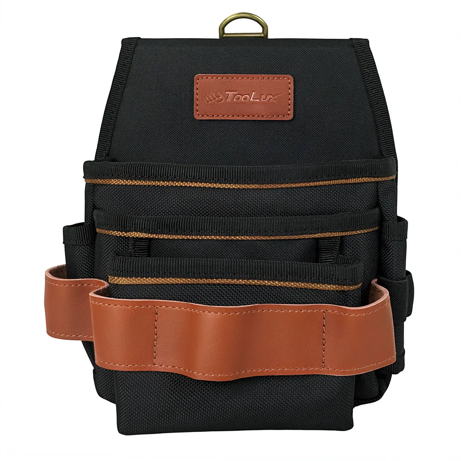 TooLux Compact Tool Pouch with Belt Clip – Heavy Duty 1680D Polyester Utility Bag for Electricians, Multi Slot Tool Organizer