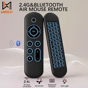 MRSVI Air Mouse Remote Control M5 Wireless 2.4G&Bluetooth With 7 Color Backlit Gyroscope Keyboard for Smart Android TV Box,PC