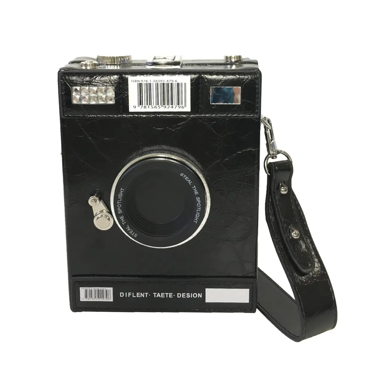 Fashion Culture Kitsch Vintage 35mm Camera Crossbody Bag - Faux Leather Box Bag, Black - Unique Retro Style Shoulder Purse for Women, Stylish Crossbody Bags, Adjustable Crossbody