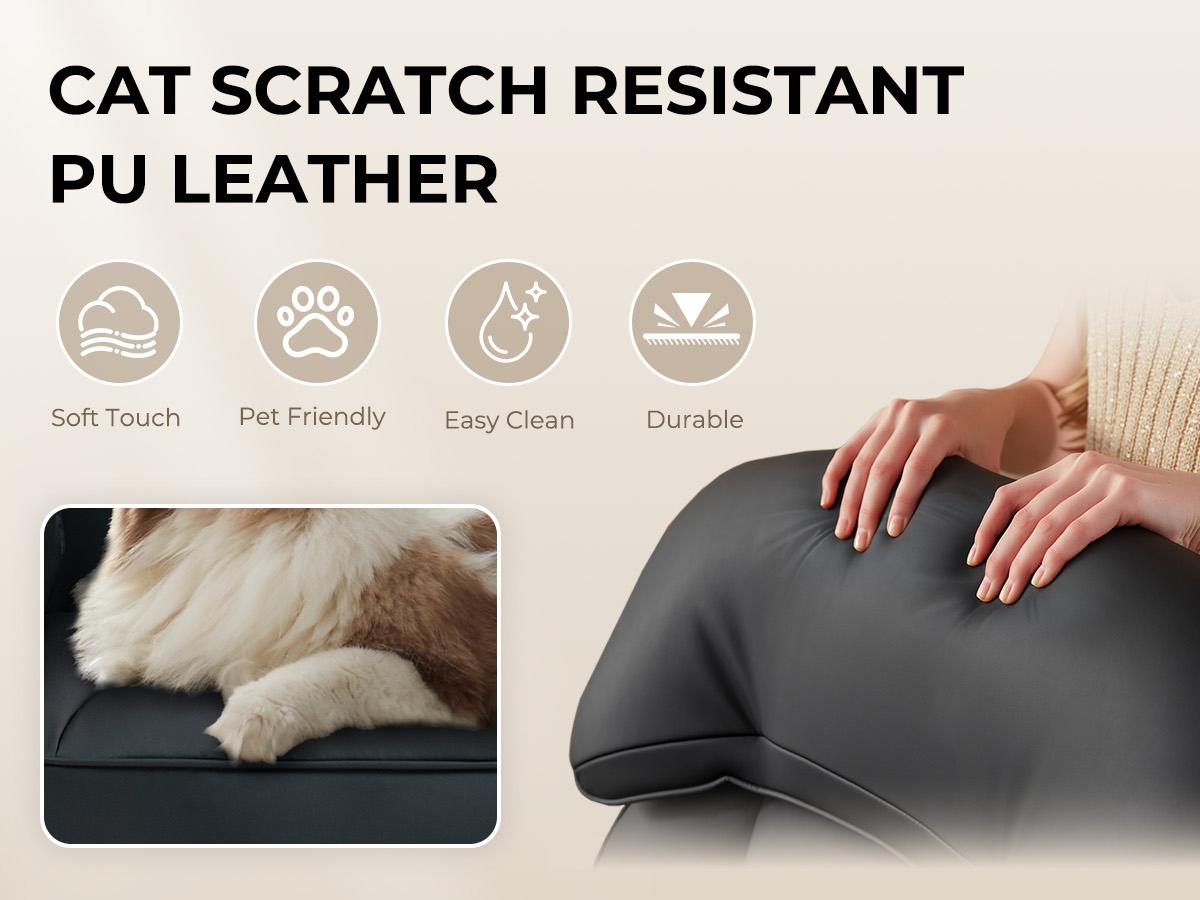 Dowinx Cross Legged Office Chair with Pivoting Armrests,Criss Cross Chair with Pocket Spring Seat & Back,Reclining Computer Gaming Chair with Footrest and Metal Base (Black)