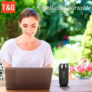Portable Outdoor Wireless Speaker with RGB LED Breathing Light, Surround Sound, Built-in Mic & /TF Card - Smart TV/PC/Tablet/Laptop Compatibility,TG-365