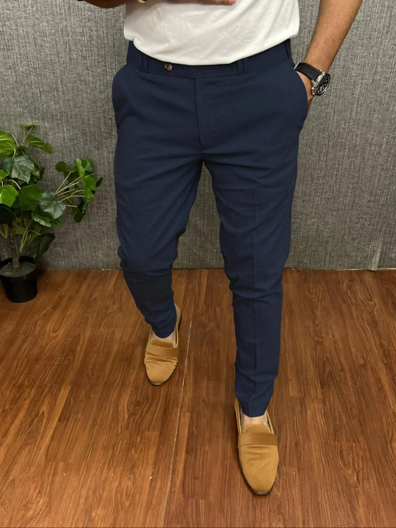 Men's Plain Pocket Straight Leg Pants, Slim Casual Business Streetwear Trousers for Men, Men's Bottoms for Work Office Daily Wear, Summer Outfits 2024