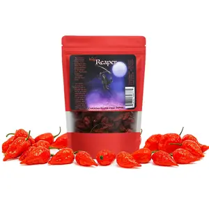 Wicked Reaper Carolina Reaper Chili Peppers, Whole Dried, 10 + 2 Free