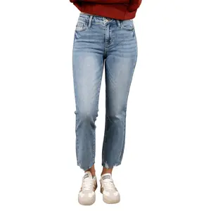 Judy Blue | Lennon Mid Rise Crop Kick Flare Jeans