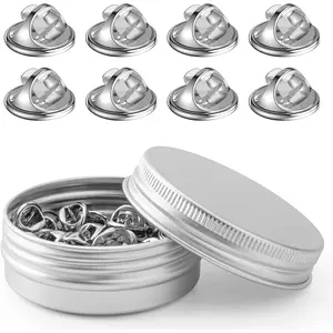 50 count Metal Pin Backs, Pin Keepers Locking Clasp for Badge Insignia Pin Backs Replacement ()