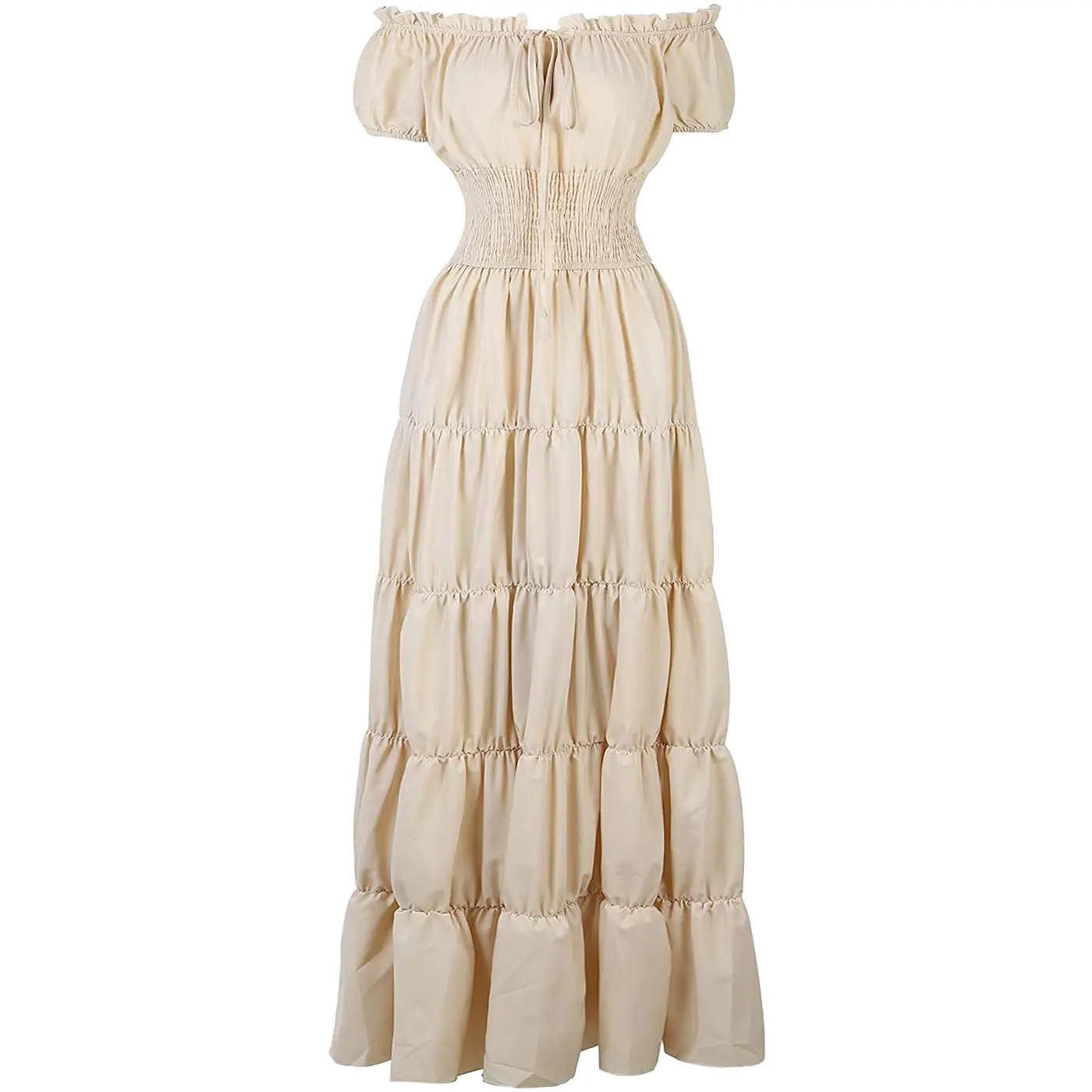 summer dresses with shorts Cream Floral Smocked Top Short Dress
