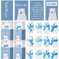 12 Set Mini Resin Polar Bear Gift Boxes